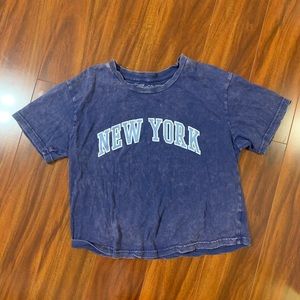 New York cropped tee